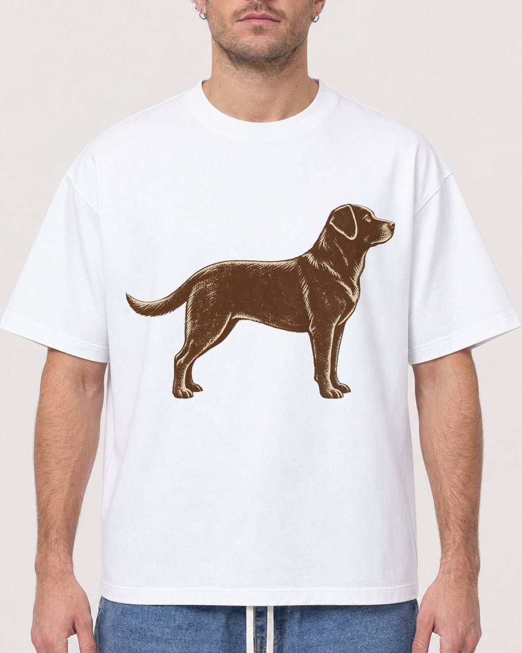 Mockup Boxy Heavyweight Tee White male close-up 08