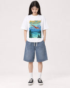 Mockup Boxy Heavyweight Tee White female full-body 01