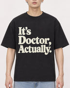 Mockup Boxy Heavyweight Tee Black male close-up 01