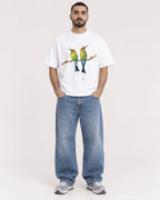 Mockup Boxy Heavyweight Tee White male full-body 37