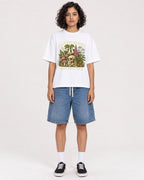 Mockup Boxy Heavyweight Tee White female full-body 26