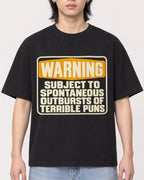Mockup Boxy Heavyweight Tee Black male close-up 41