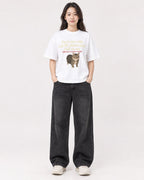 Mockup Boxy Heavyweight Tee White female full-body 03