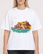 Mockup Boxy Heavyweight Tee White female close-up 08