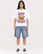 Mockup Boxy Heavyweight Tee White female full-body 46