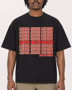Mockup Boxy Heavyweight Tee Black male close-up 04