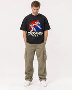 Mockup Boxy Heavyweight Tee Black male full-body 08