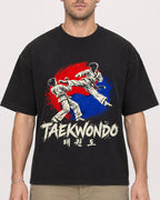 Mockup Boxy Heavyweight Tee Black male close-up 08