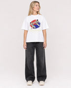 Mockup Boxy Heavyweight Tee White female full-body 08
