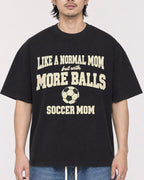 Mockup Boxy Heavyweight Tee Black male close-up 23