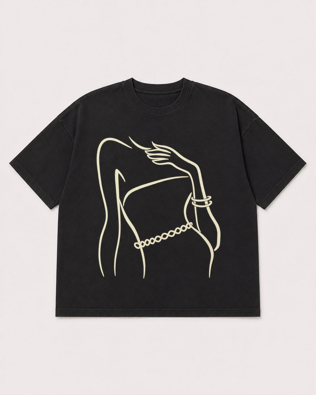 Mockup Boxy Heavyweight Tee Black product