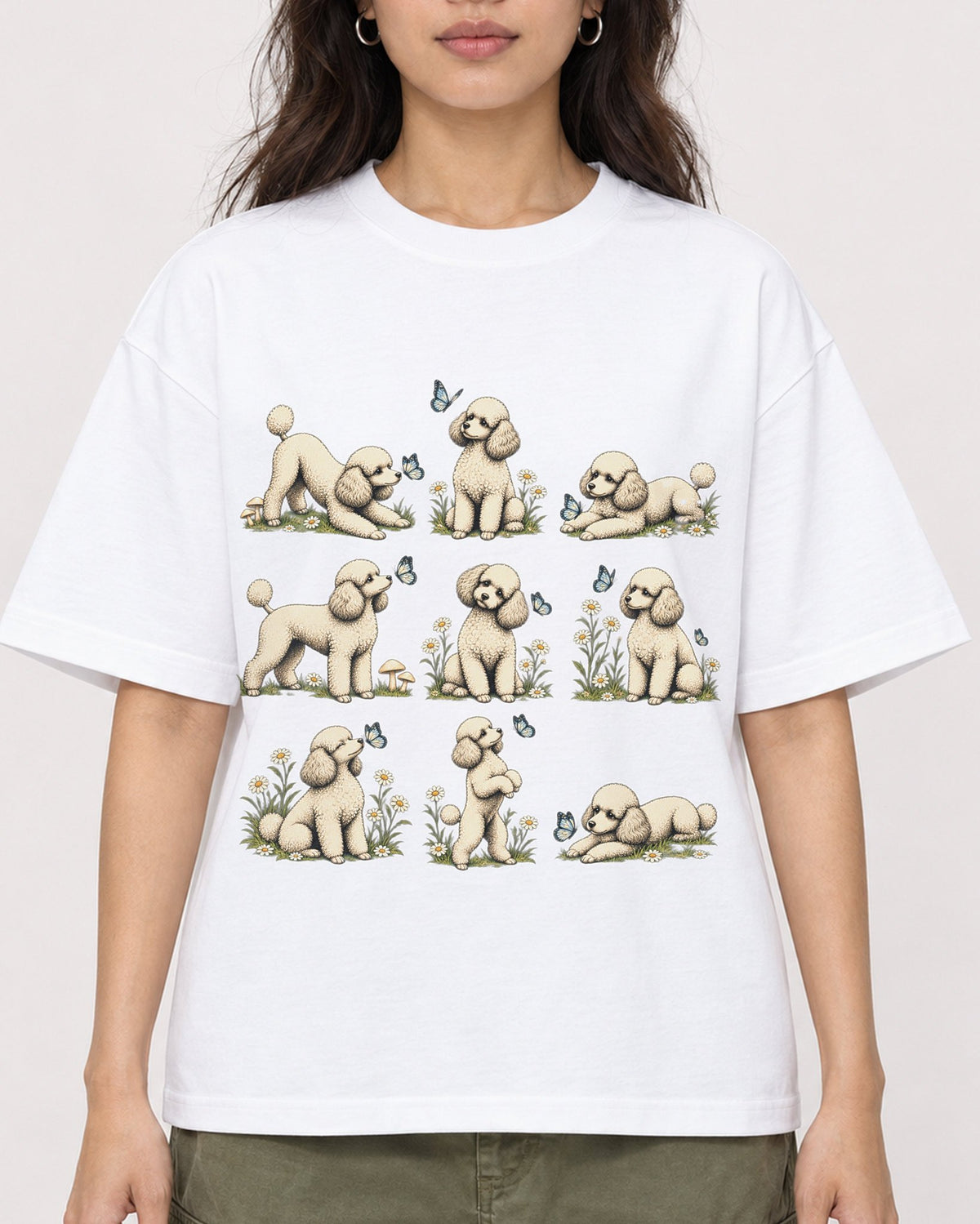 Mockup Boxy Heavyweight Tee White female close-up 02
