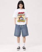 Mockup Boxy Heavyweight Tee White female full-body 01