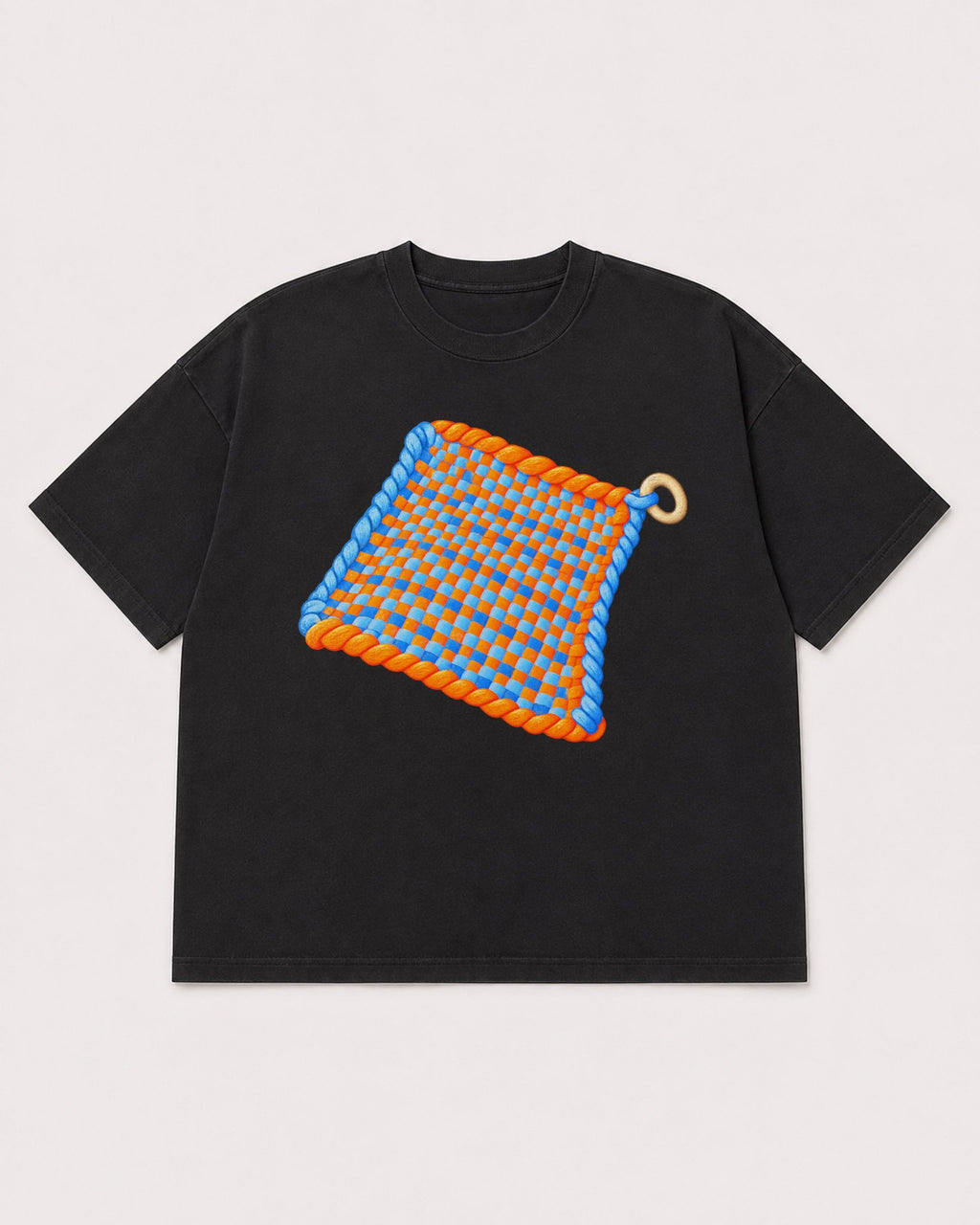 Mockup Boxy Heavyweight Tee Black product