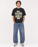 Mockup Boxy Heavyweight Tee Black male full-body 30