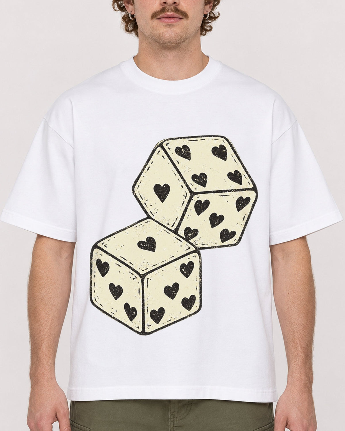 Mockup Boxy Heavyweight Tee White male close-up 09