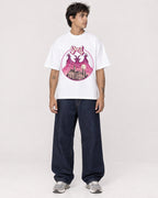 Mockup Boxy Heavyweight Tee White male full-body 06