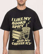 Mockup Boxy Heavyweight Tee Black male close-up 08