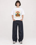 Mockup Boxy Heavyweight Tee White female full-body 39