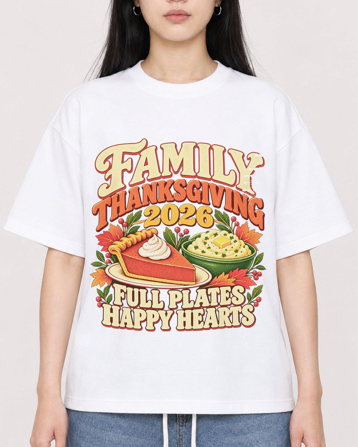 Mockup Boxy Heavyweight Tee White female close-up 01