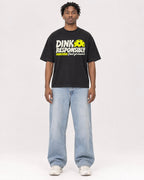 Mockup Boxy Heavyweight Tee Black male full-body 05