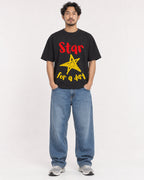 Mockup Boxy Heavyweight Tee Black male full-body 02