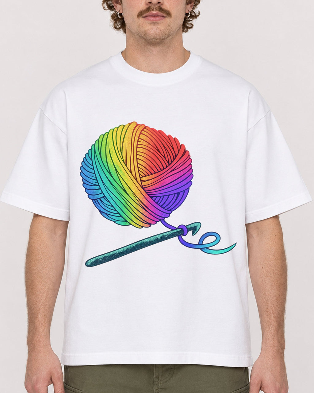 Mockup Boxy Heavyweight Tee White male close-up 09