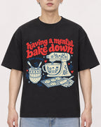 Mockup Boxy Heavyweight Tee Black male close-up 01
