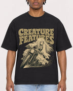 Mockup Boxy Heavyweight Tee Black male close-up 05