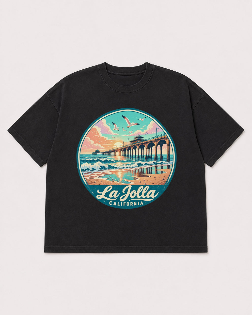 Mockup Boxy Heavyweight Tee Black product