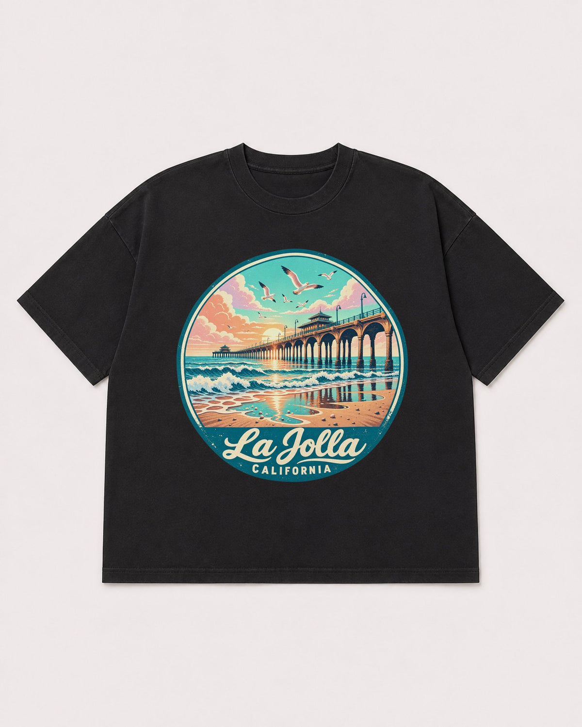 Mockup Boxy Heavyweight Tee Black product
