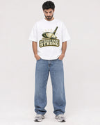 Mockup Boxy Heavyweight Tee White male full-body 07