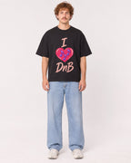 Mockup Boxy Heavyweight Tee Black male full-body 09