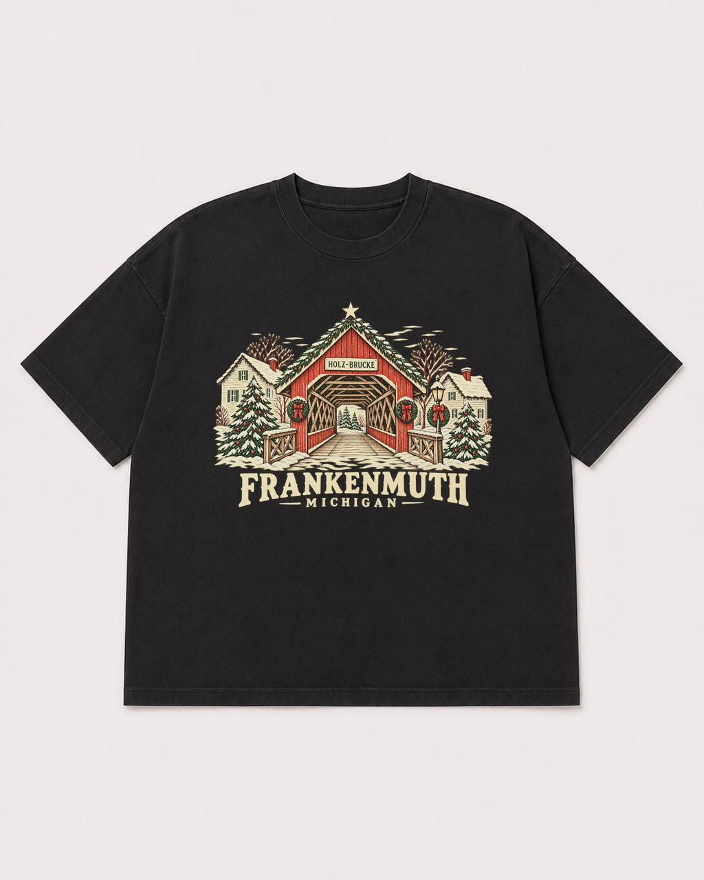 Mockup Boxy Heavyweight Tee Black product