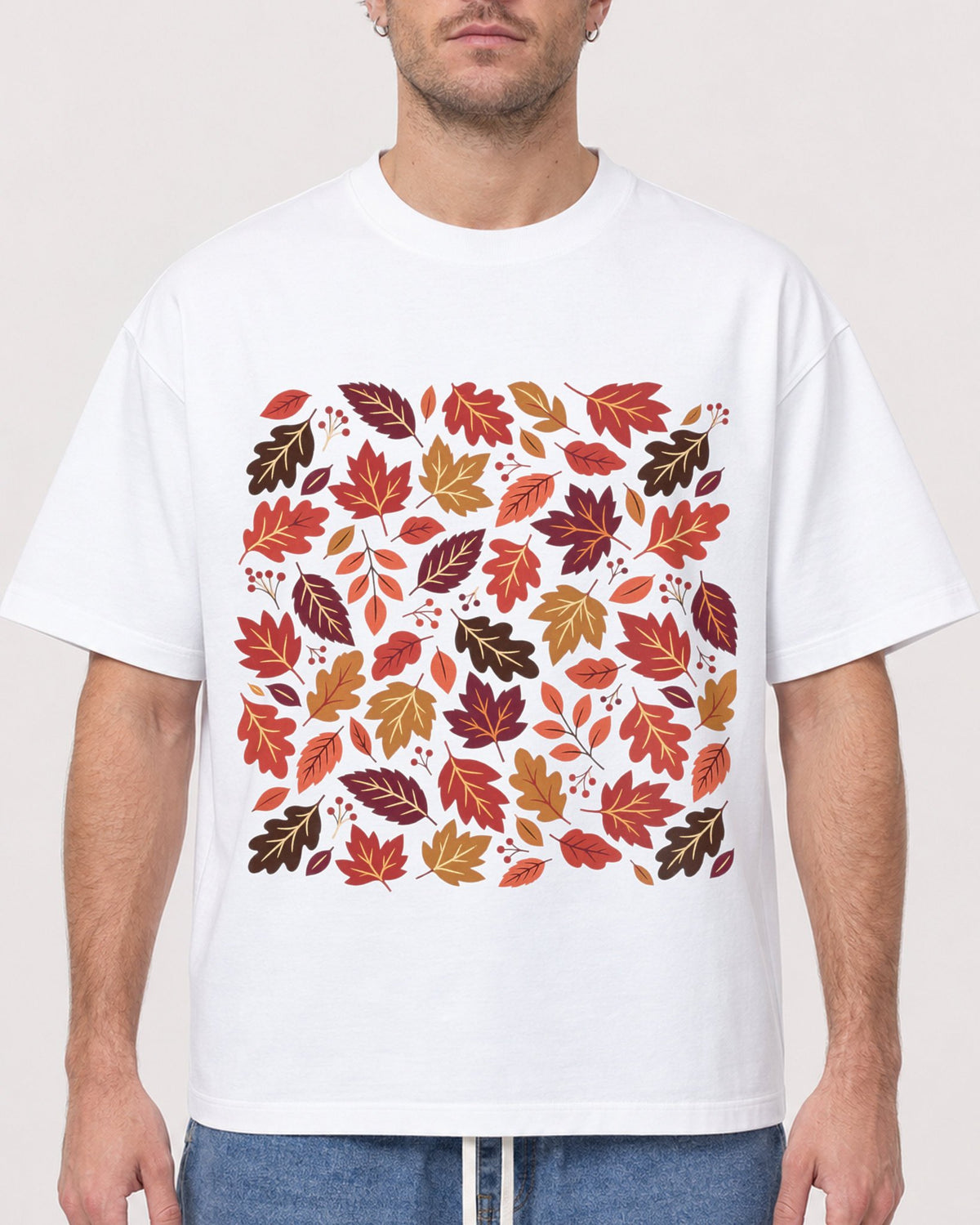Mockup Boxy Heavyweight Tee White male close-up 08