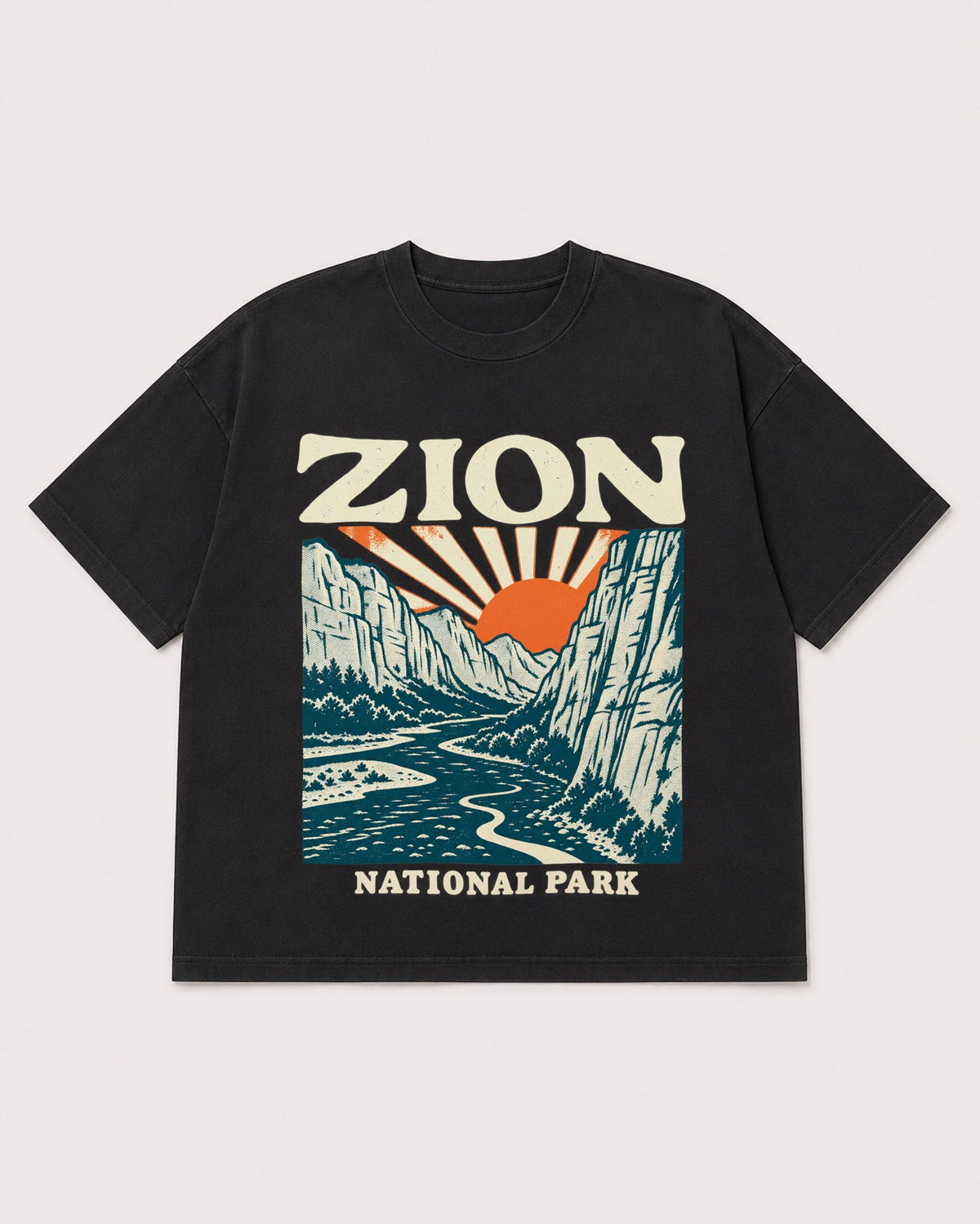 Mockup Boxy Heavyweight Tee Black product