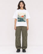 Mockup Boxy Heavyweight Tee White female full-body 02