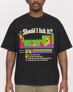 Mockup Boxy Heavyweight Tee Black male close-up 24