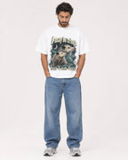 Mockup Boxy Heavyweight Tee White male full-body 47