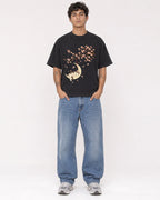 Mockup Boxy Heavyweight Tee Black male full-body 06