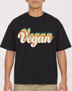 Mockup Boxy Heavyweight Tee Black male close-up 16