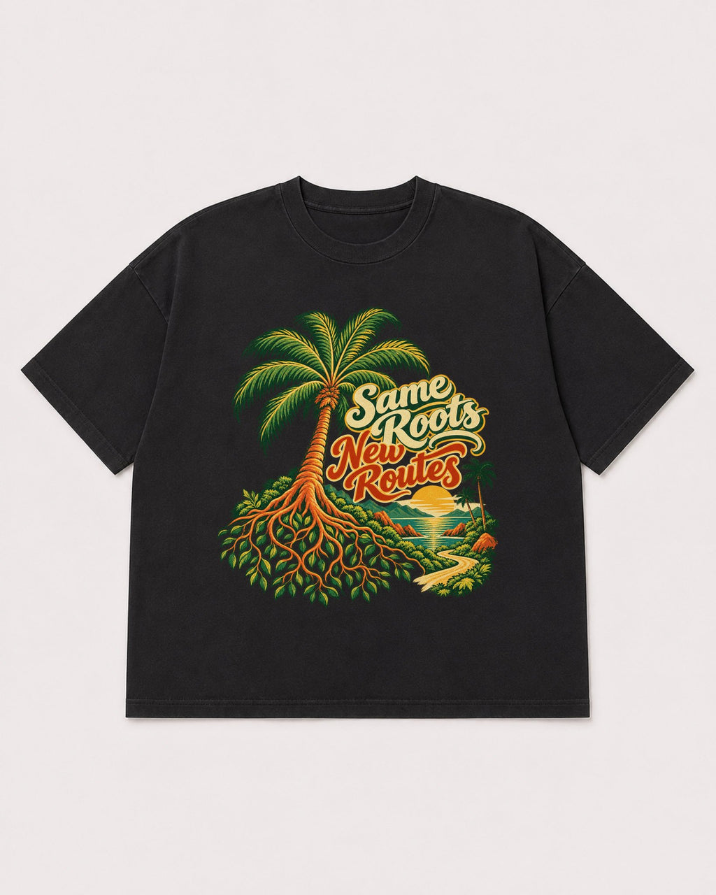 Mockup Boxy Heavyweight Tee Black product