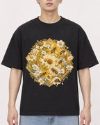 Mockup Boxy Heavyweight Tee Black male close-up 01