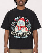 Mockup Boxy Heavyweight Tee Black male close-up 04