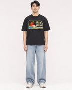 Mockup Boxy Heavyweight Tee Black male full-body 13