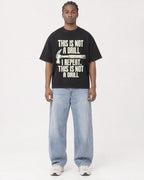 Mockup Boxy Heavyweight Tee Black male full-body 25