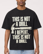 Mockup Boxy Heavyweight Tee Black male close-up 25