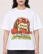 Mockup Boxy Heavyweight Tee White female close-up 03