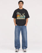 Mockup Boxy Heavyweight Tee Black male full-body 10