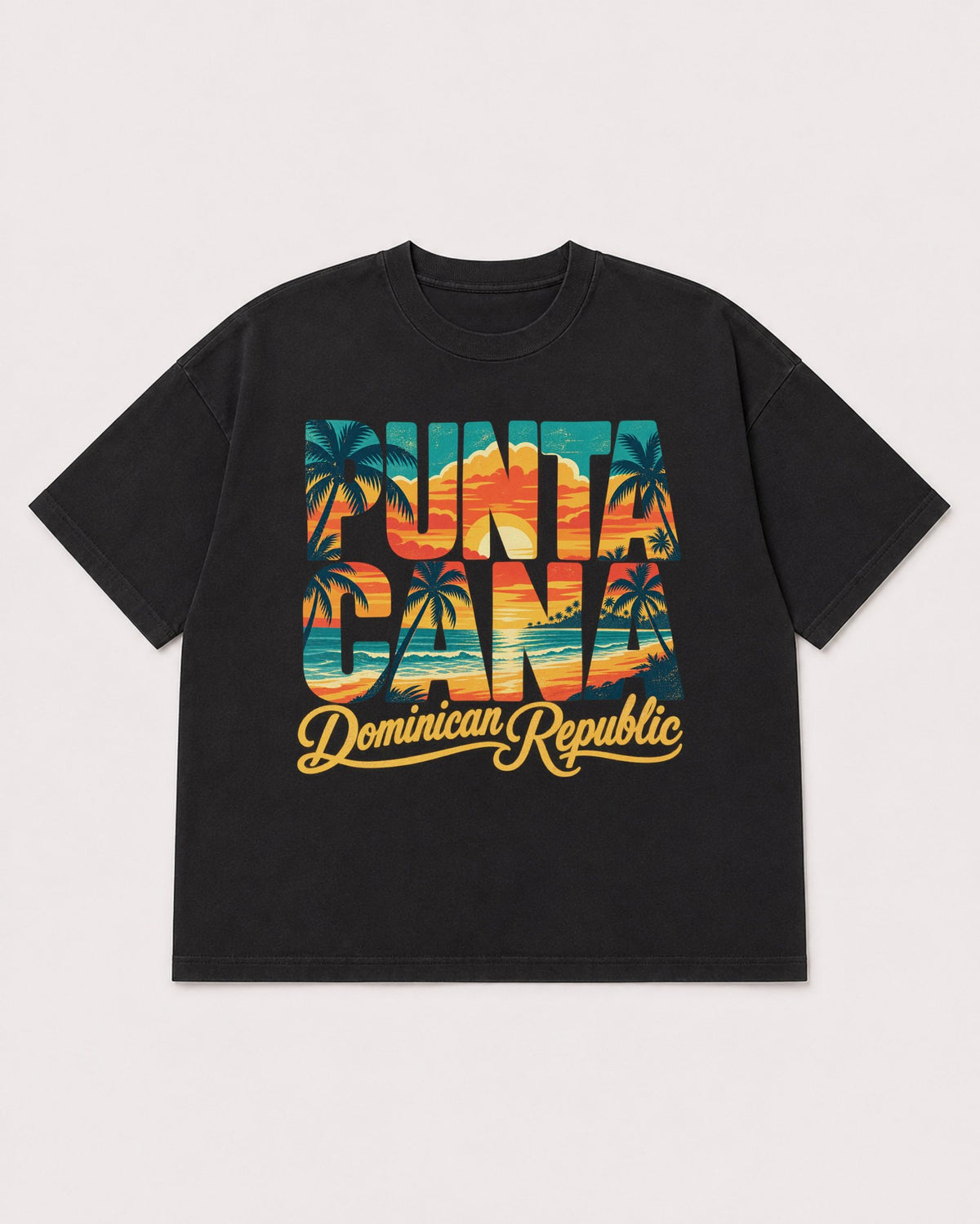 Mockup Boxy Heavyweight Tee Black product